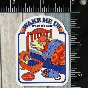 🌀10/$10🌀 60s 70s Retro Horror Dark Humor Reusable Waterproof Vinyl Sticker